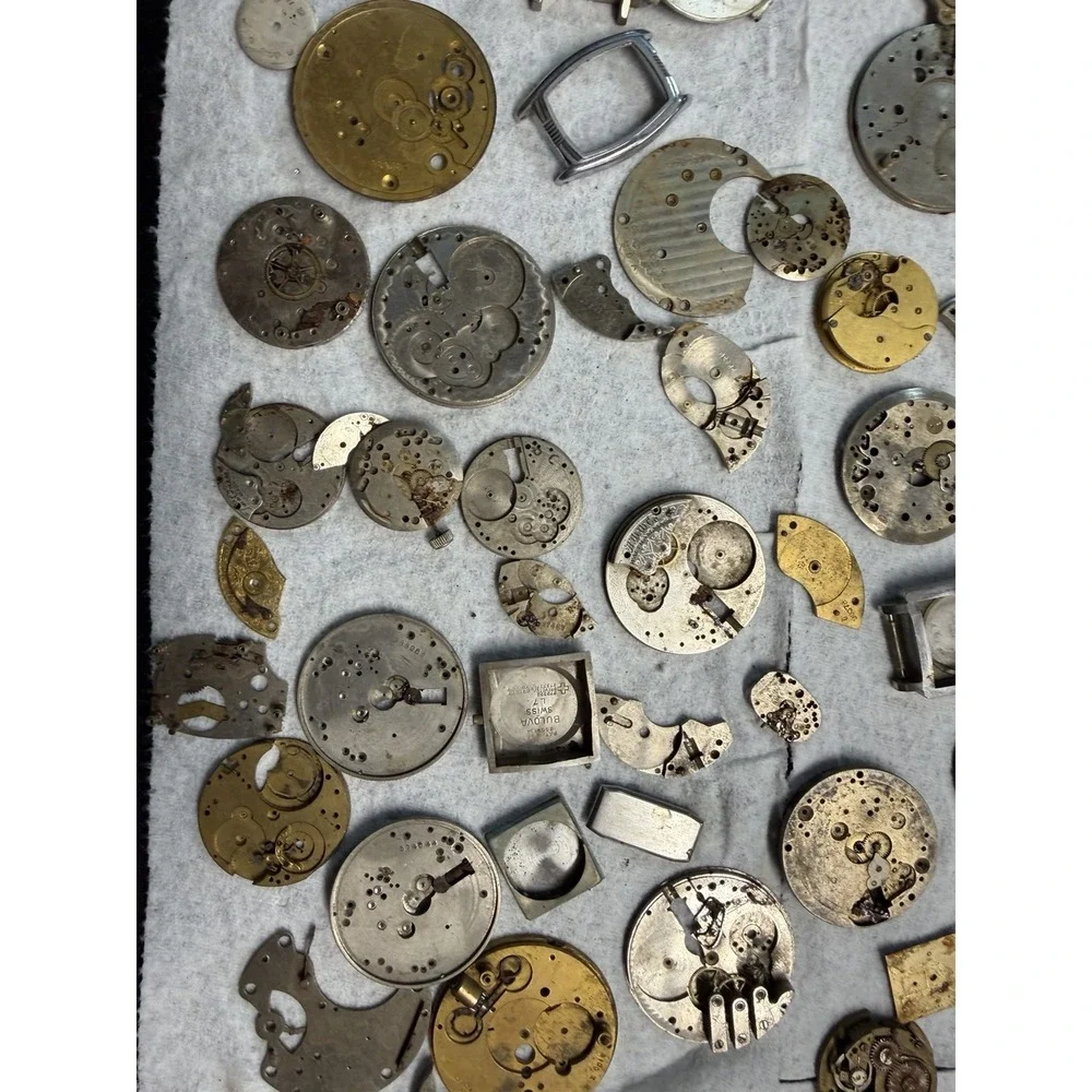 Watch Movement Parts Lot Steampunk Mixed Gears Plates Dials‎ Cases Repair